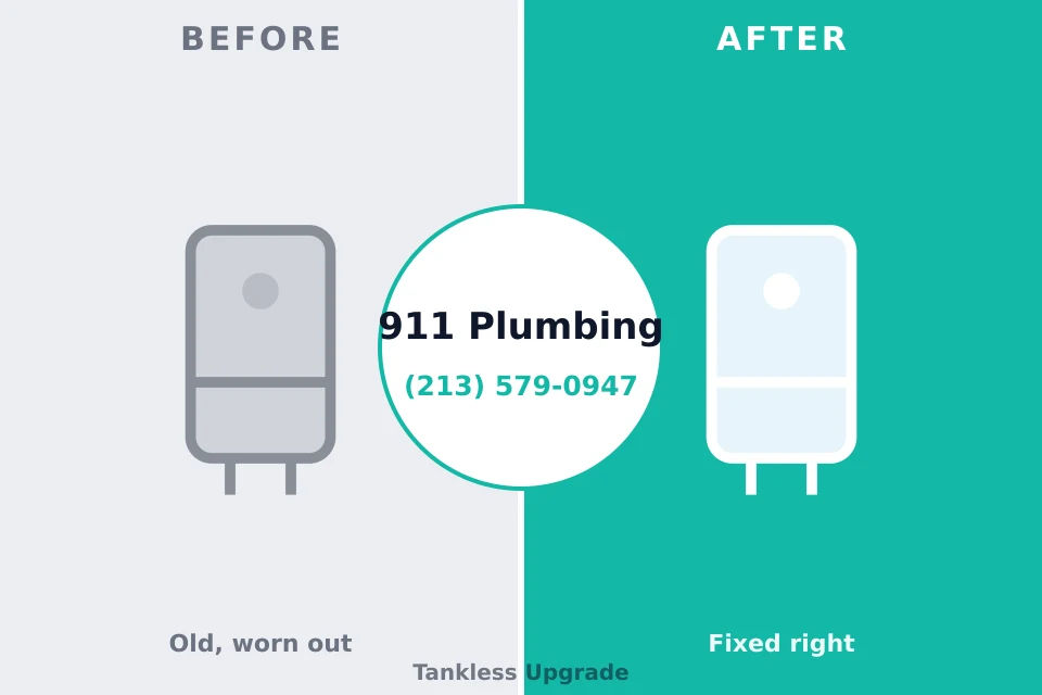 Before and after: plumbing repair Rock Springs, WY